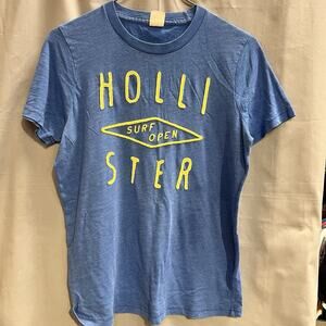 vintage blue Hollister "Surf Open" graphic t-shirt Size Large y2k Vintage BR2231